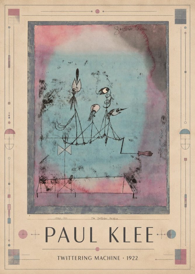 Paul Klee Twittering Machine No1 - Juliste
