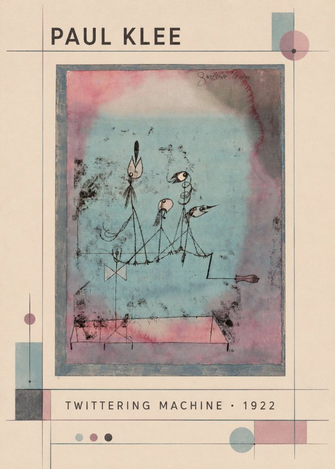 Paul Klee Twittering Machine No4 - Juliste