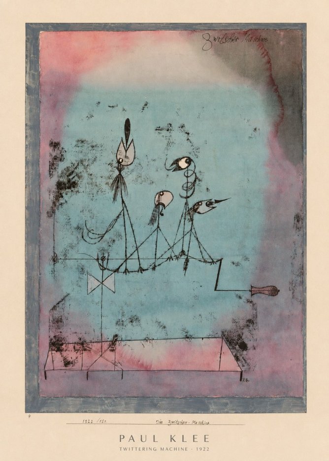 Paul Klee Twittering Machine No6 - Juliste