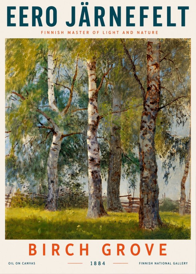 Eero Järnefelt Birch Grove No5 - Juliste