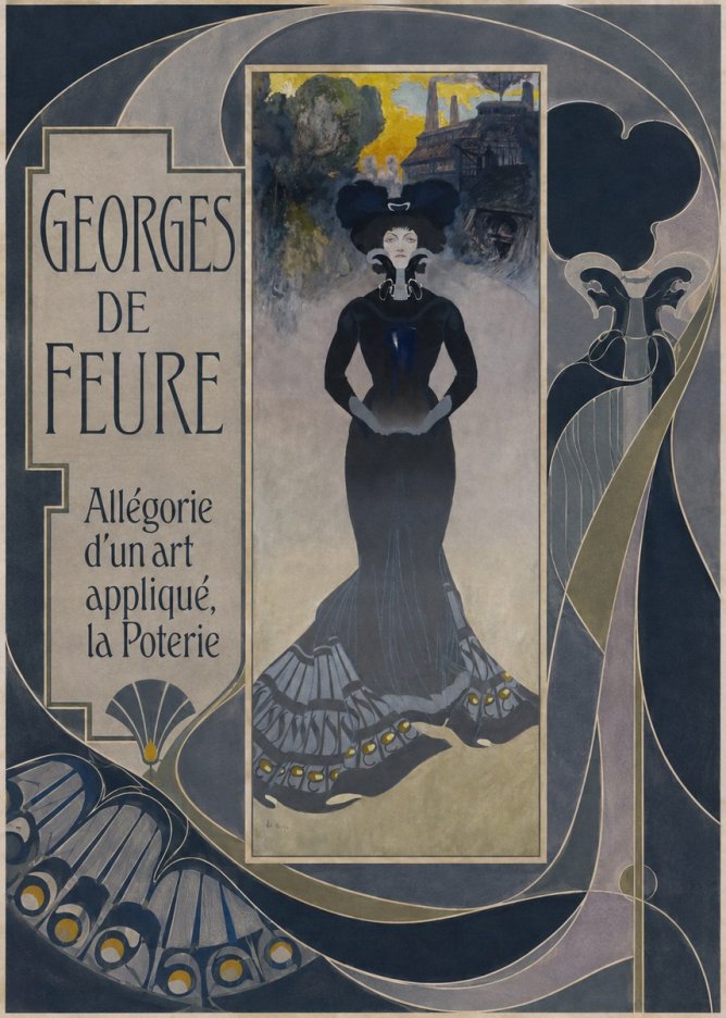 Georges de Feure Allégorie D'un Art Appliqué, La Poterie No5 - Juliste