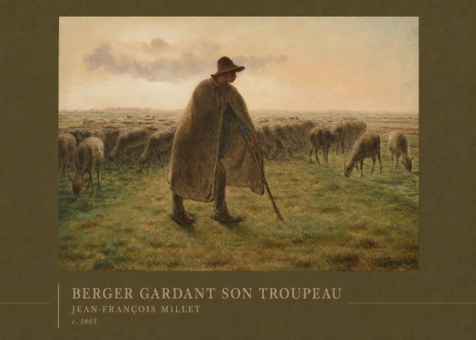 Jean-François Millet Berger Gardant Son Troupeau No2 - Juliste