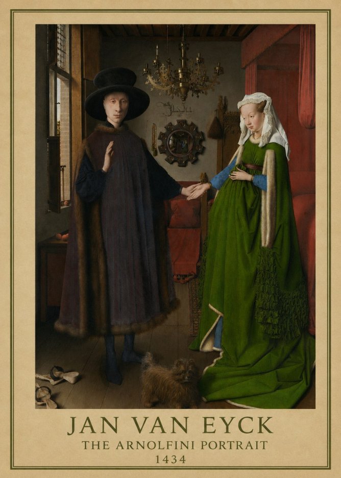 Jan van Eyck The Arnolfini Portrait V No1 - Juliste