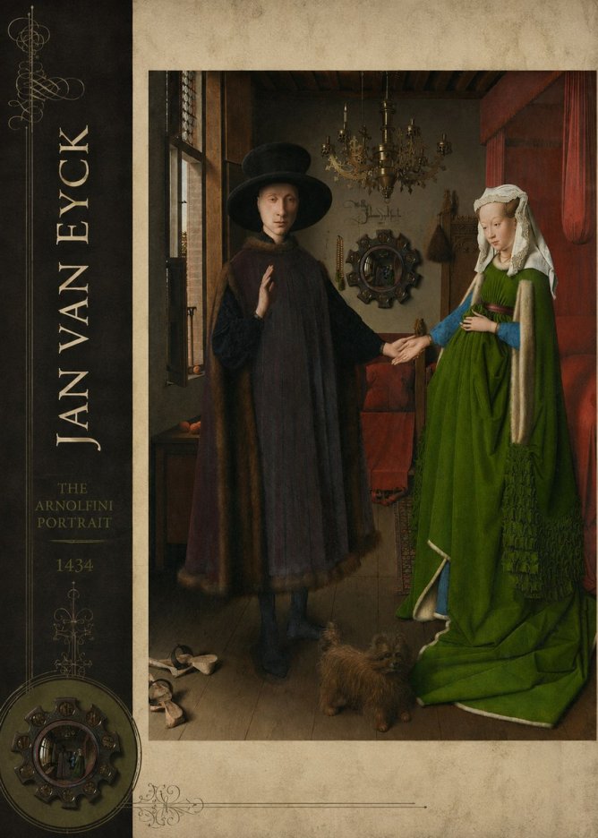 Jan van Eyck The Arnolfini Portrait V No2 - Juliste
