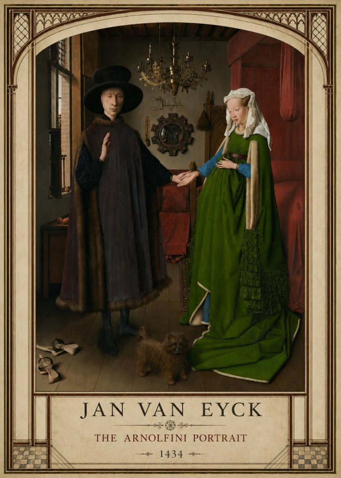 Jan van Eyck The Arnolfini Portrait V No3 - Juliste