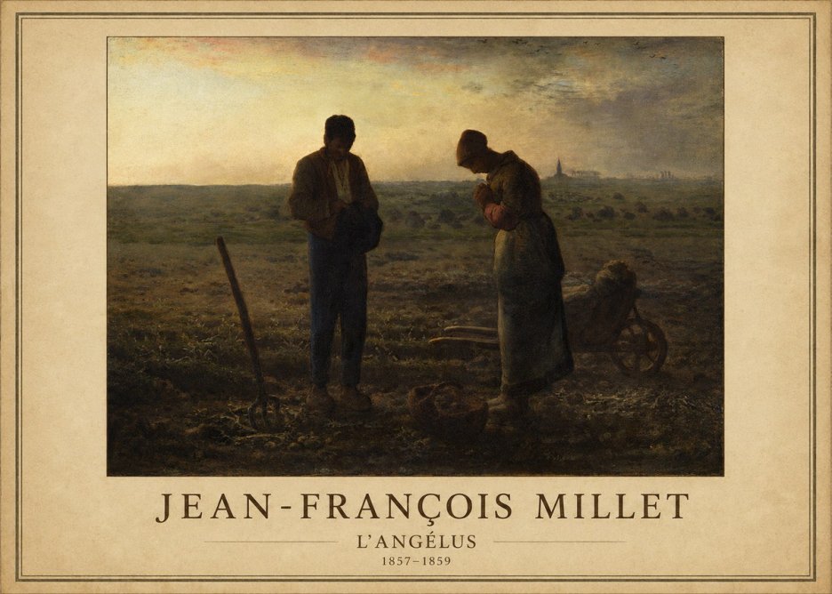 Jean-François Millet L'angélus II No1 - Juliste