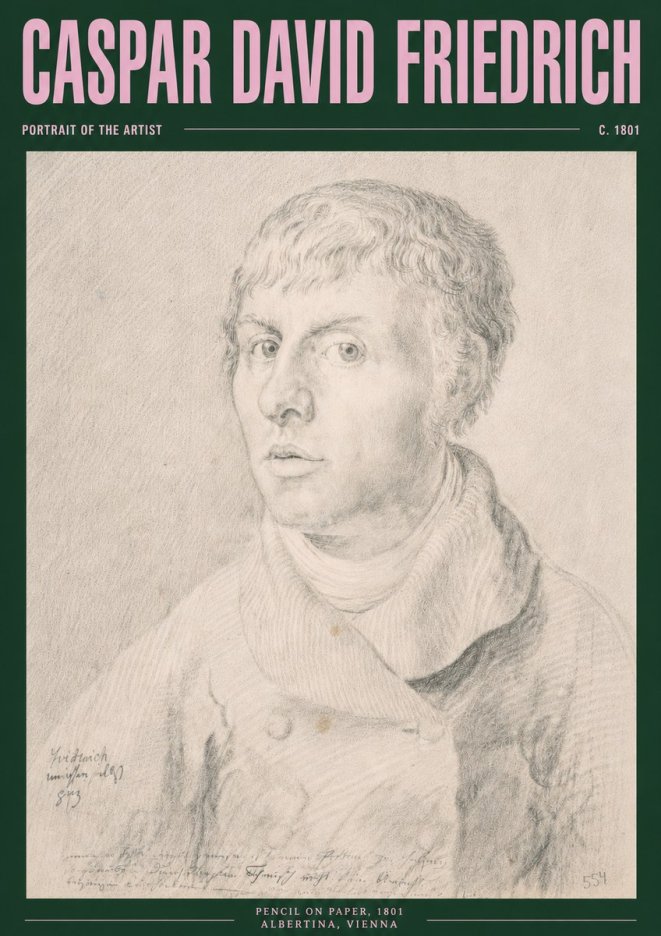 Caspar David Friedrich Portrait of the Artist No3 - Juliste