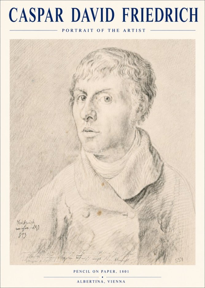 Caspar David Friedrich Portrait of the Artist No4 - Juliste