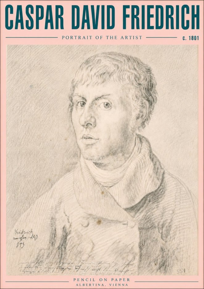 Caspar David Friedrich Portrait of the Artist No5 - Juliste