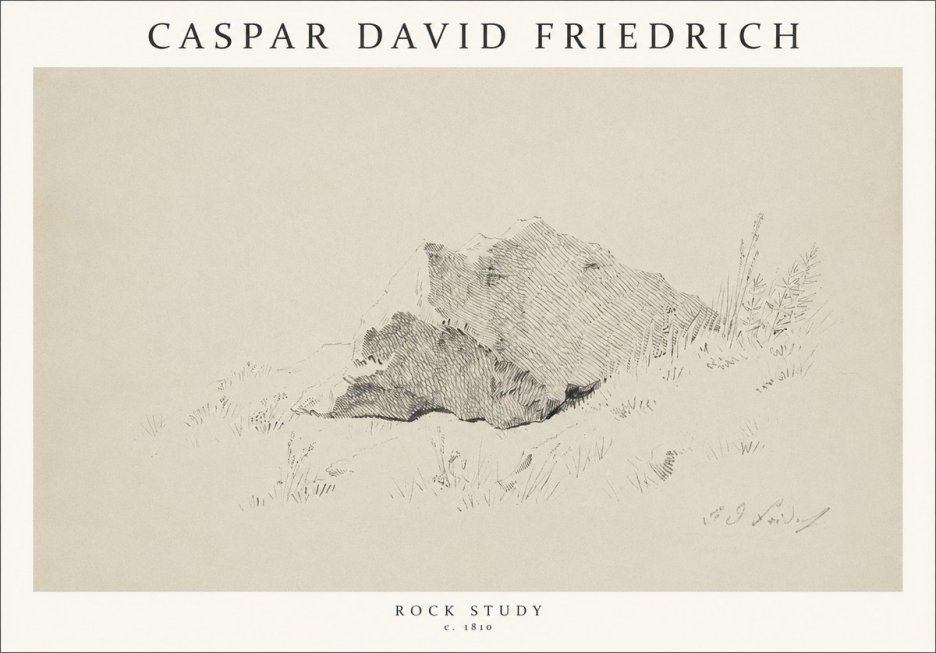 Caspar David Friedrich Rock Study No1 - Juliste