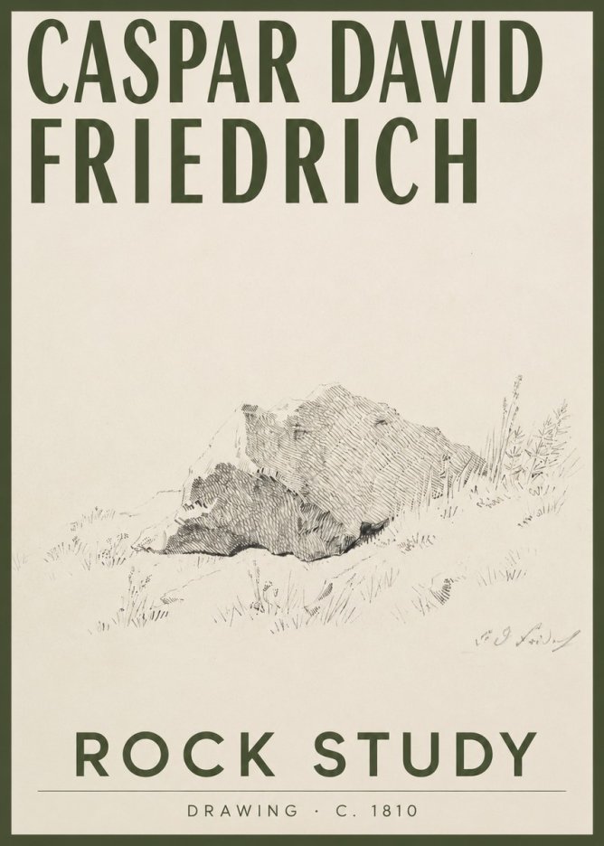 Caspar David Friedrich Rock Study No2 - Juliste