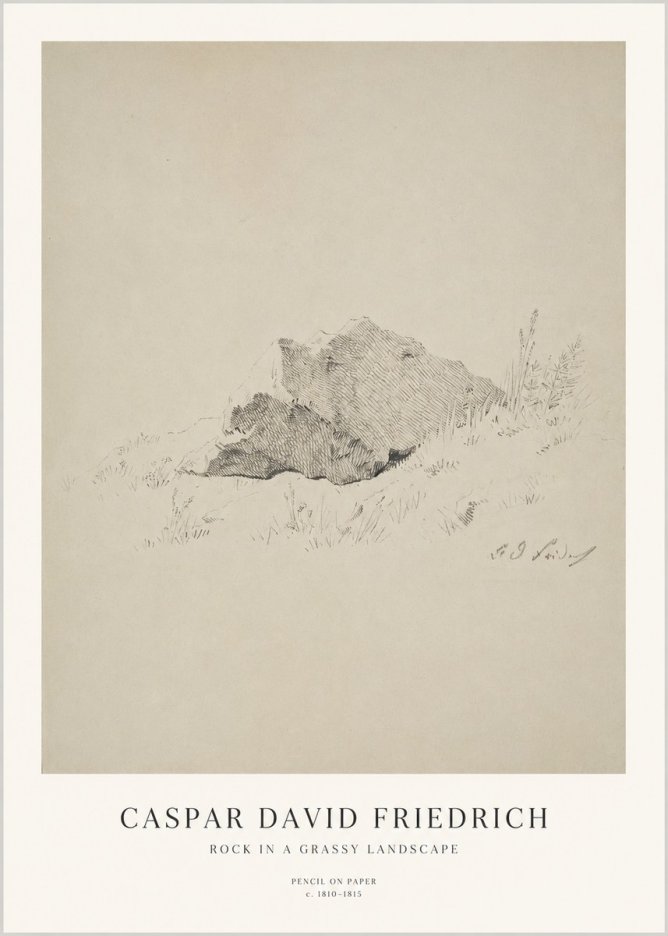 Caspar David Friedrich Rock Study No3 - Juliste