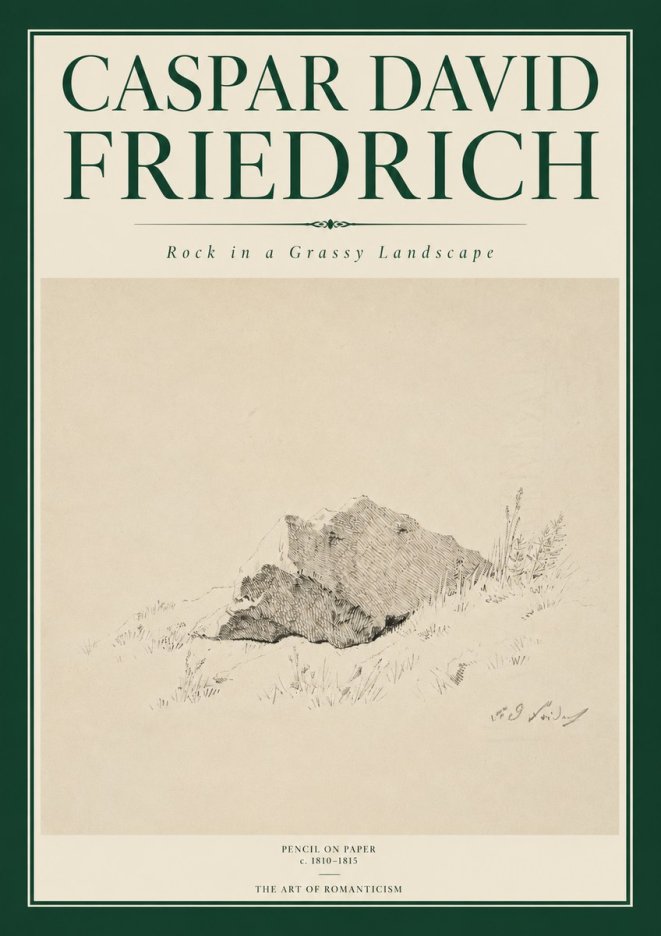 Caspar David Friedrich Rock Study No6 - Juliste