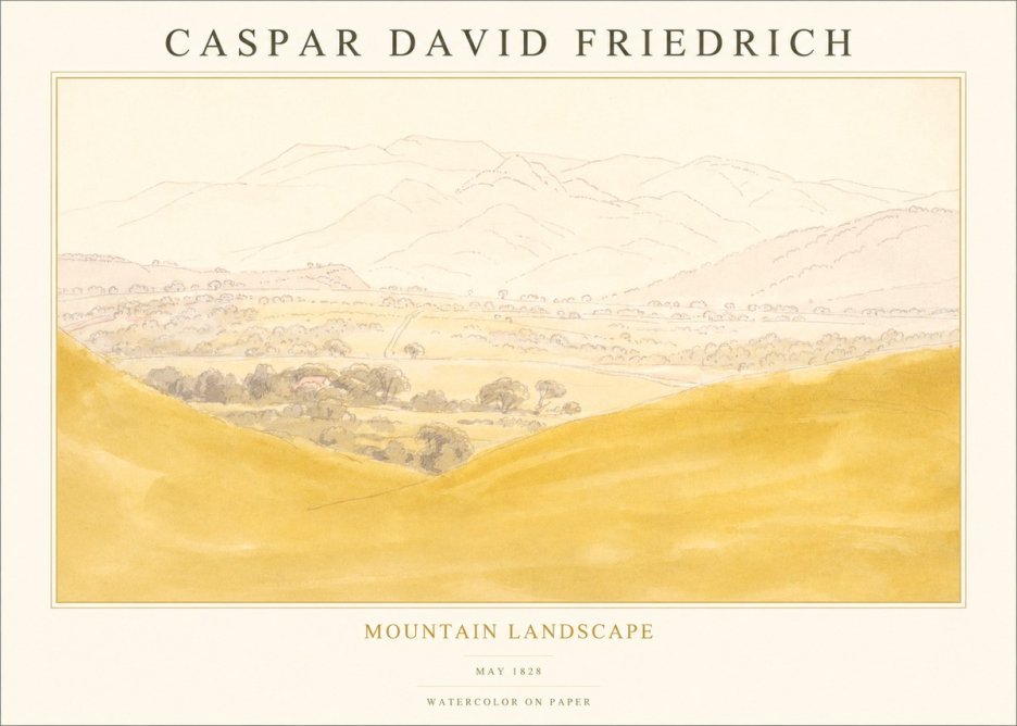 Caspar David Friedrich Mountain Landscape No1 - Juliste