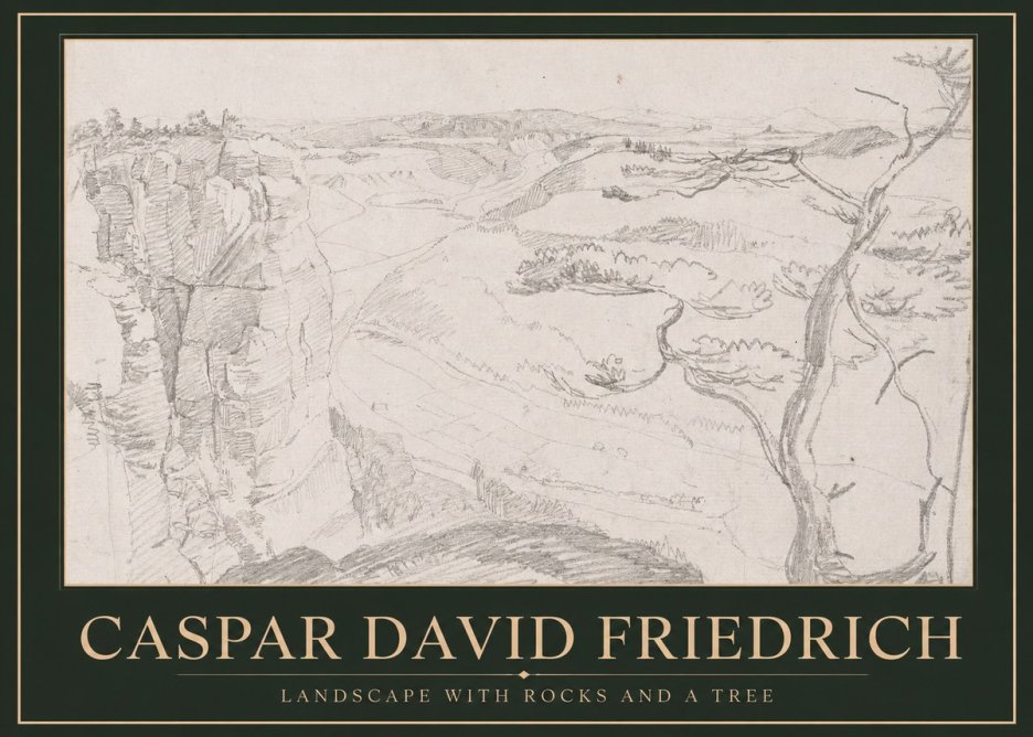 Caspar David Friedrich Landscape with Rocks and a Tree No1 - Juliste