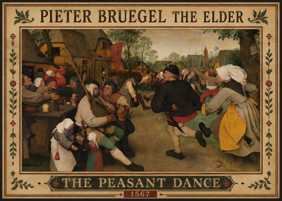 Pieter Bruegel The Peasant Dance II No1 - Juliste
