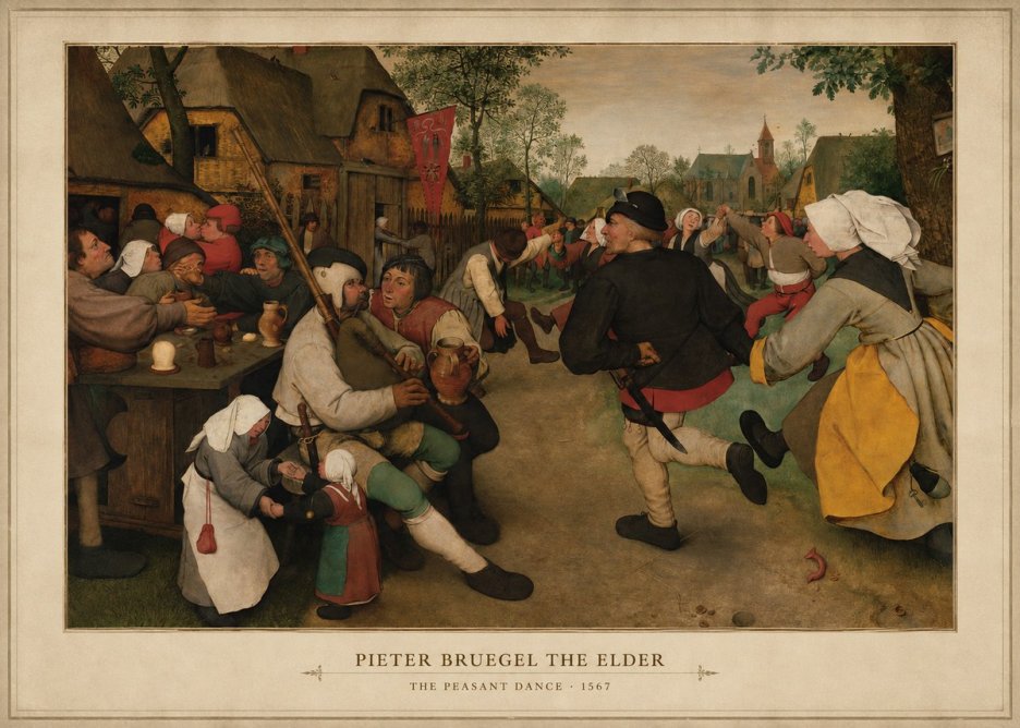 Pieter Bruegel The Peasant Dance II No3 - Juliste