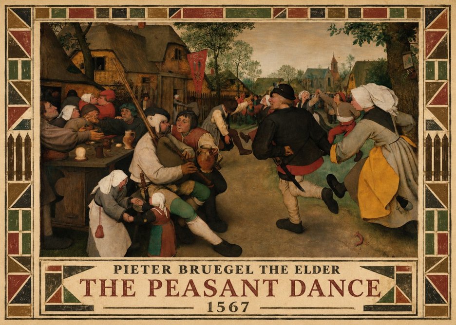 Pieter Bruegel The Peasant Dance II No4 - Juliste