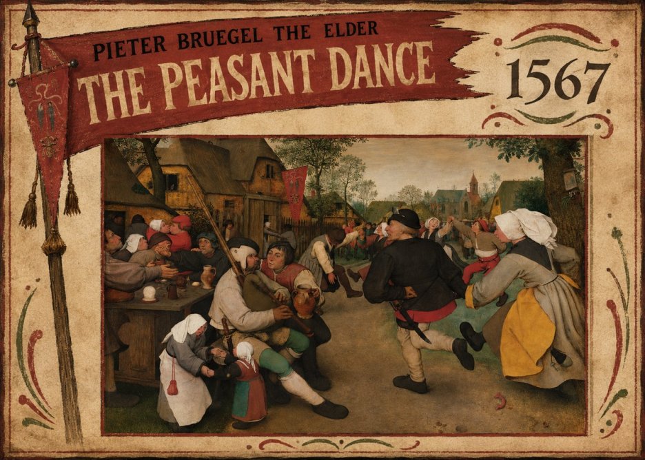 Pieter Bruegel The Peasant Dance II No6 - Juliste