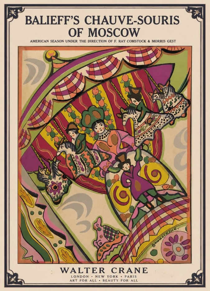 Walter Crane Balieff's Chauve-souris of Moscow No1 - Juliste