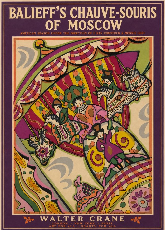 Walter Crane Balieff's Chauve-souris of Moscow No4 - Juliste