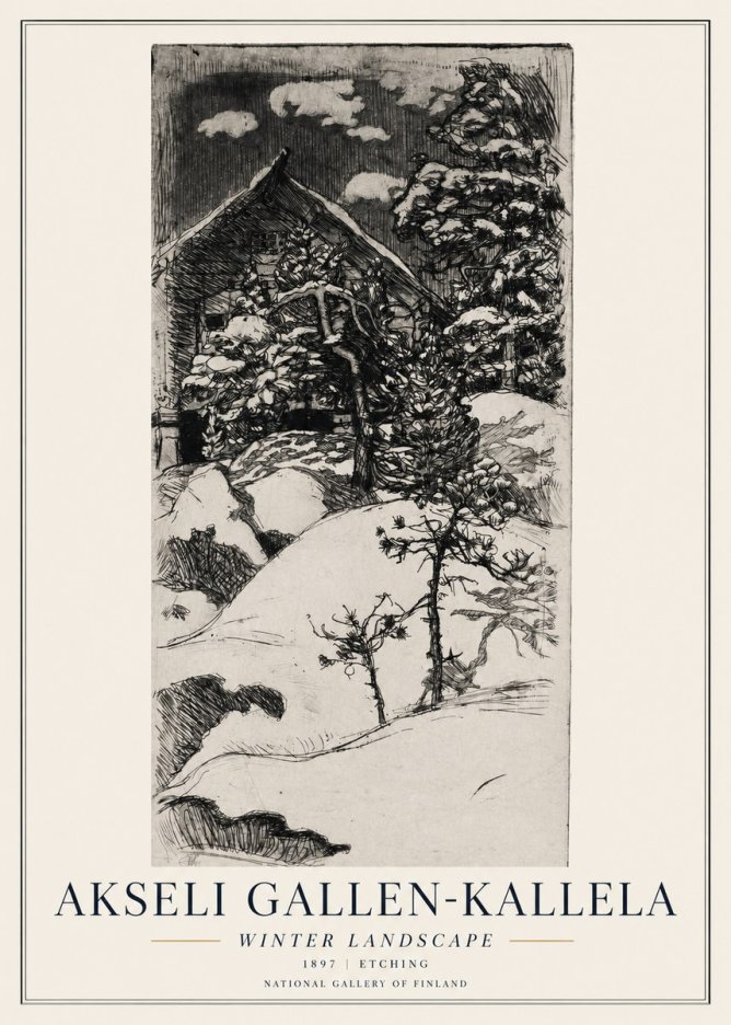 Akseli Gallen-Kallela Winter Landscape I No1 - Juliste