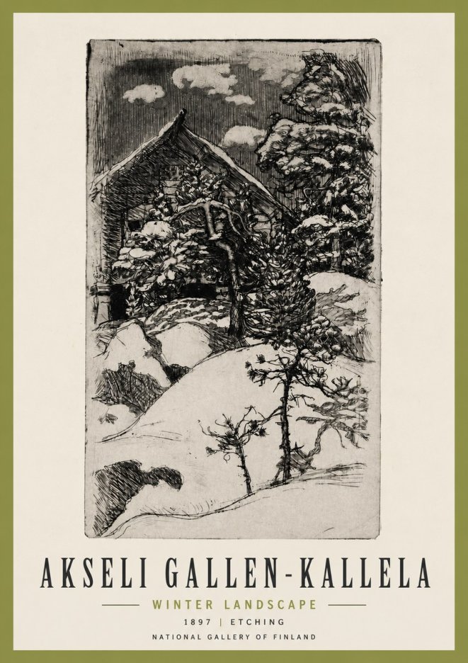 Akseli Gallen-Kallela Winter Landscape I No3 - Juliste