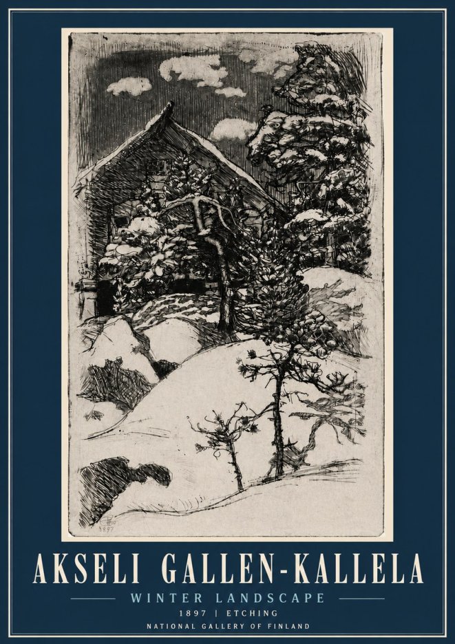 Akseli Gallen-Kallela Winter Landscape I No6 - Juliste
