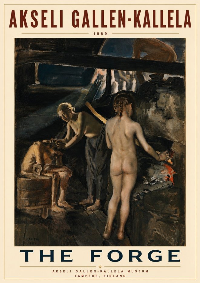 Akseli Gallen-Kallela The Forge No6 - Juliste