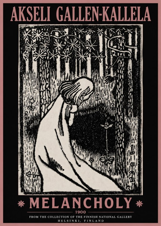 Akseli Gallen-Kallela Melancholy No4 - Juliste