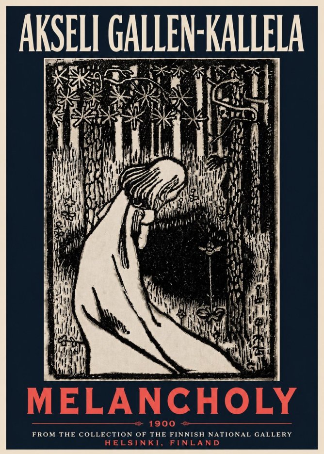 Akseli Gallen-Kallela Melancholy No6 - Juliste