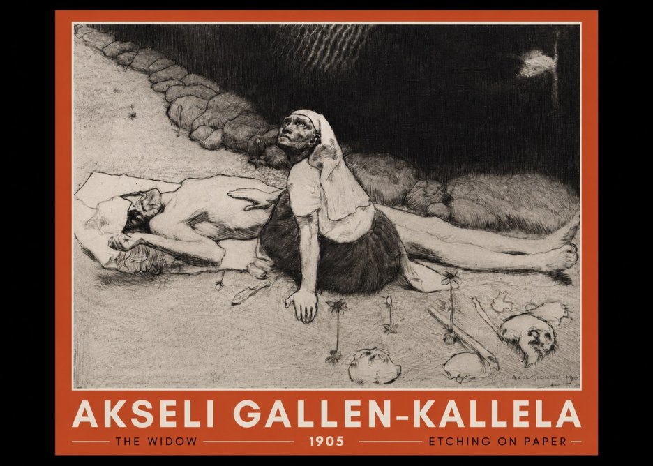 Akseli Gallen-Kallela The Widow No2 - Juliste