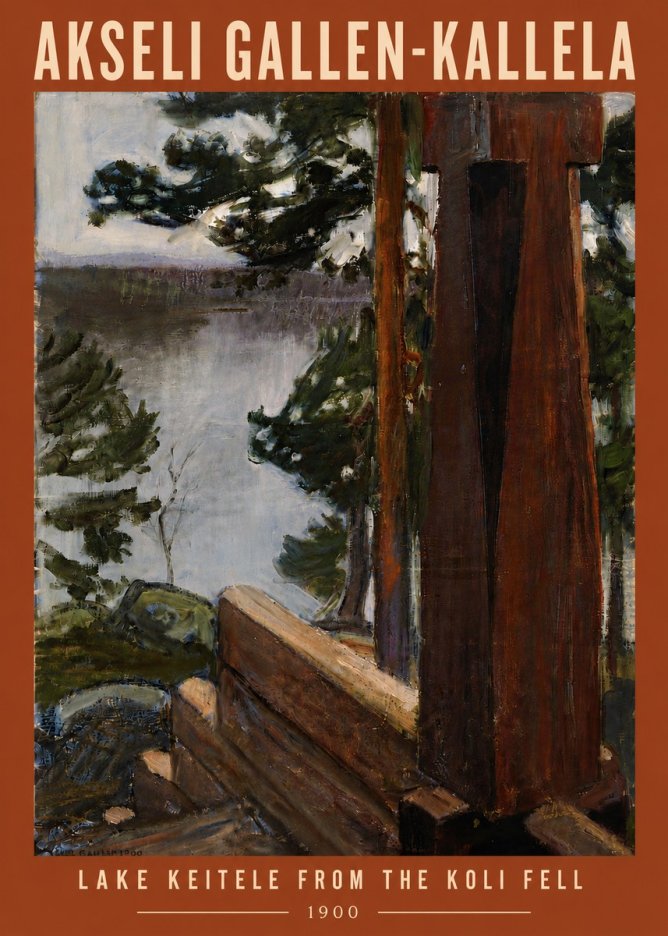 Akseli Gallen-Kallela Lake Keitele from the Koli Fell No6 - Juliste