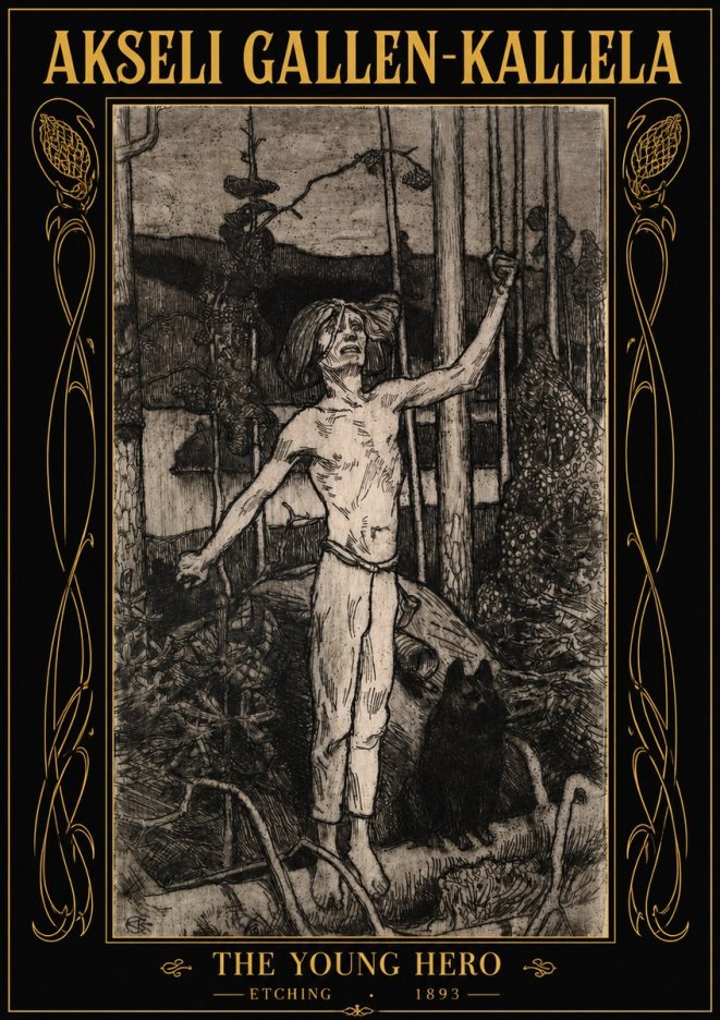Akseli Gallen-Kallela The Young Hero No2 - Juliste