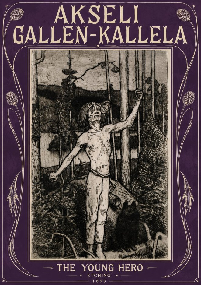 Akseli Gallen-Kallela The Young Hero No5 - Juliste