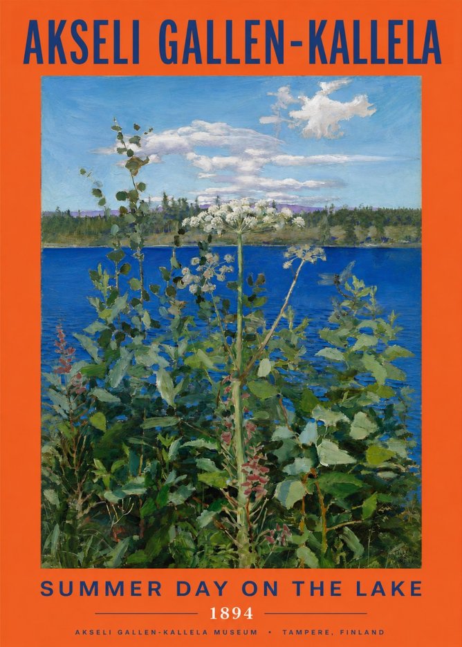 Akseli Gallen-Kallela Summer Day on the Lake No2 - Juliste