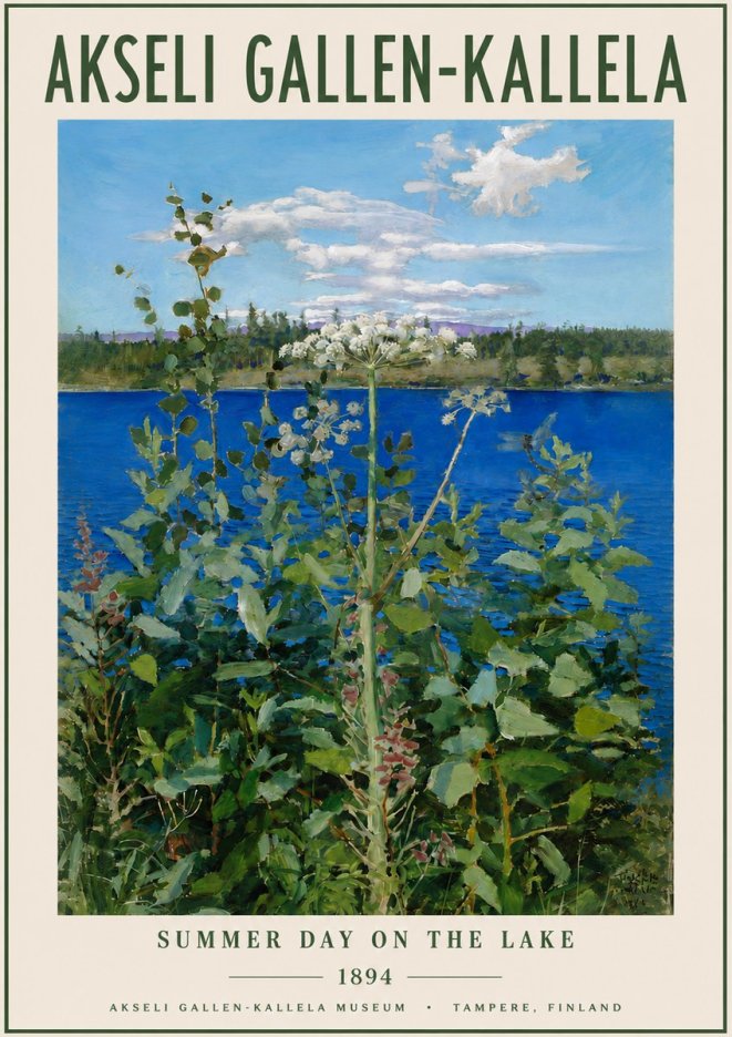 Akseli Gallen-Kallela Summer Day on the Lake No3 - Juliste