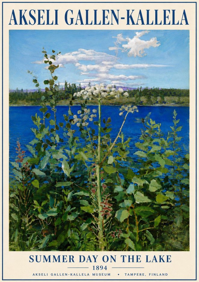 Akseli Gallen-Kallela Summer Day on the Lake No4 - Juliste