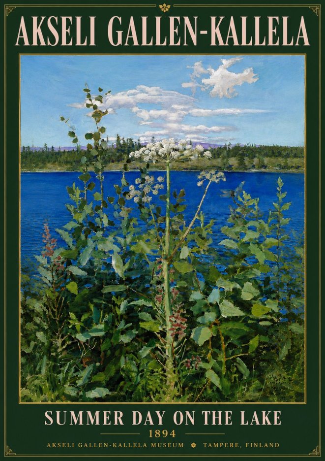 Akseli Gallen-Kallela Summer Day on the Lake No5 - Juliste