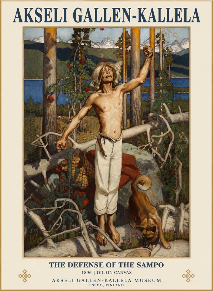 Akseli Gallen-Kallela The Defense of the Sampo No1 - Juliste