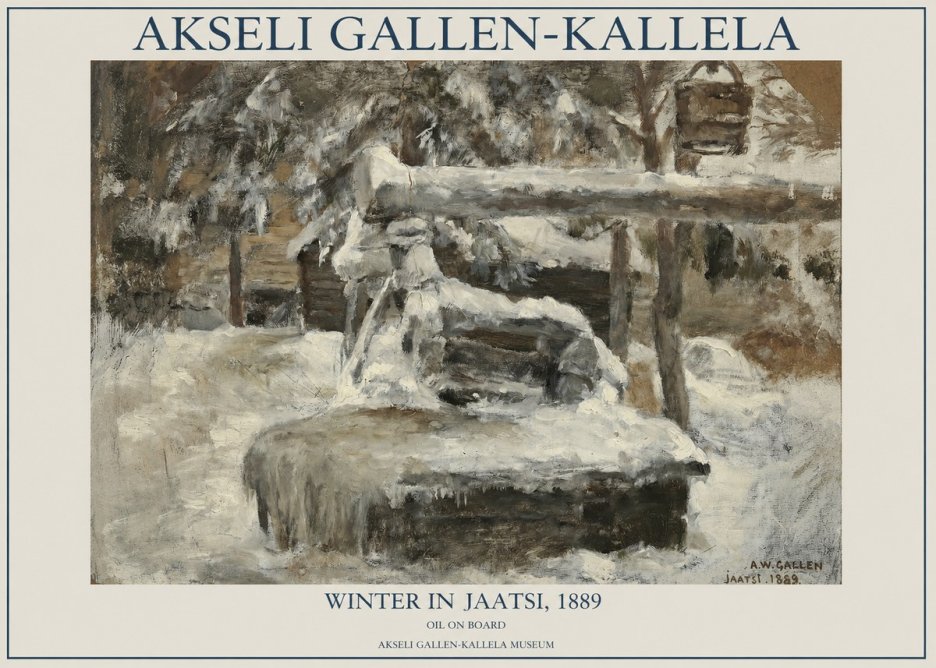 Akseli Gallen-Kallela Winter in Jaatsi, 1889 No1 - Juliste