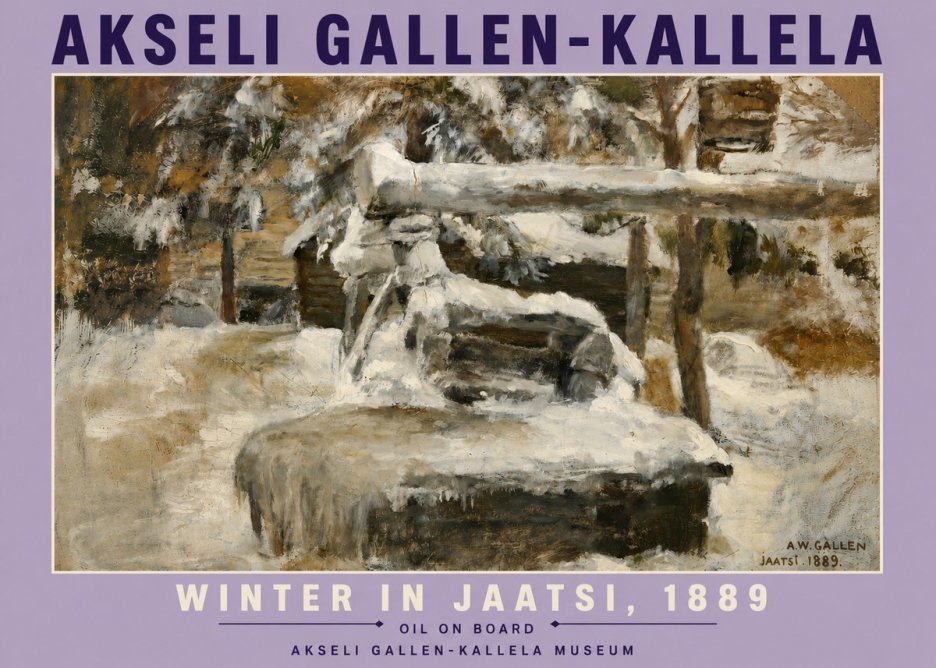 Akseli Gallen-Kallela Winter in Jaatsi, 1889 No6 - Juliste