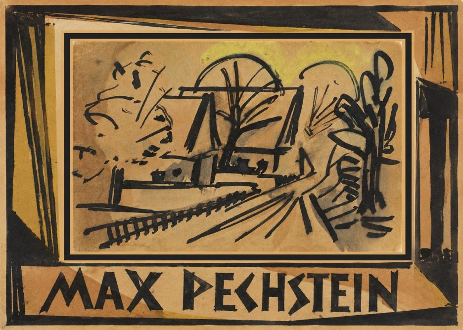 Max Pechstein Abstract Village Landscape No1 - Juliste