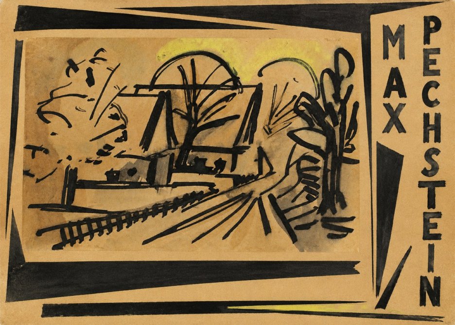 Max Pechstein Abstract Village Landscape No2 - Juliste