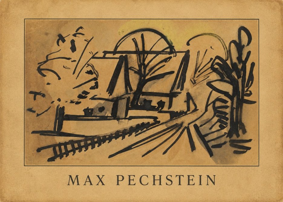 Max Pechstein Abstract Village Landscape No3 - Juliste
