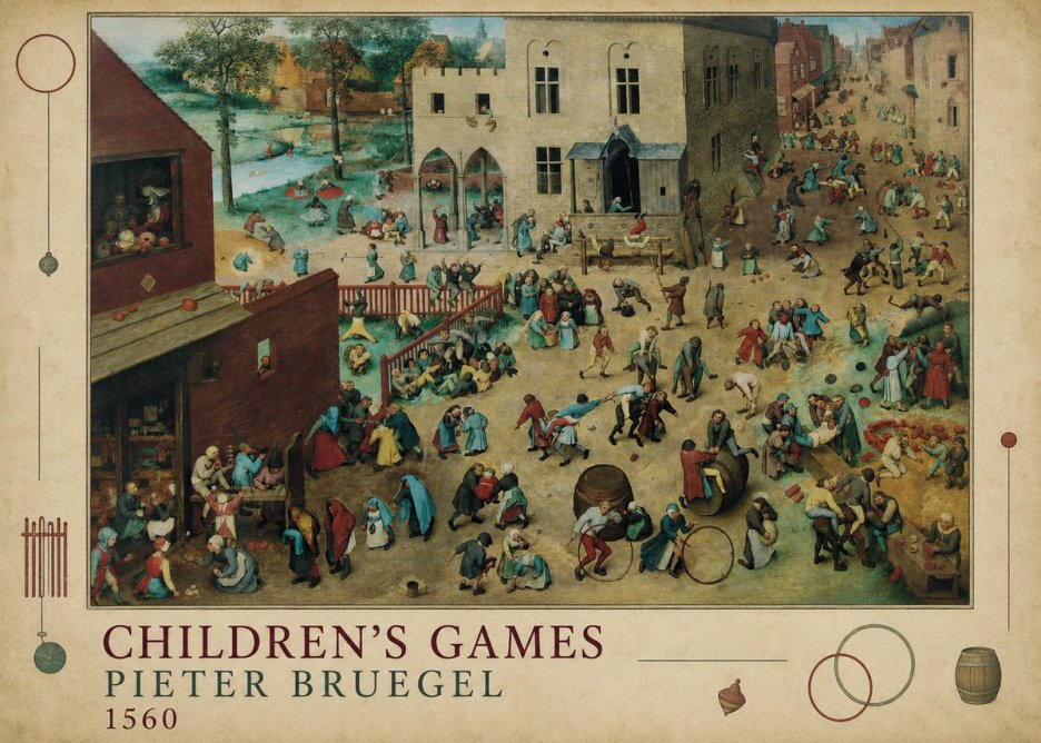 Pieter Bruegel Children's Games III No4 - Juliste