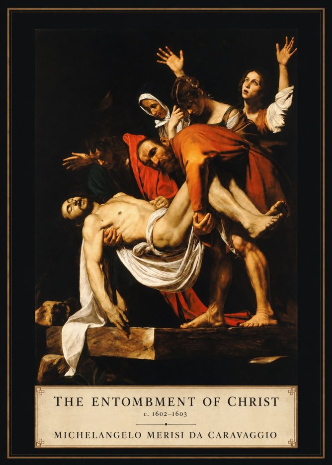 Michelangelo Merisi da Caravaggio The Entombment of Christ II No2 - Juliste