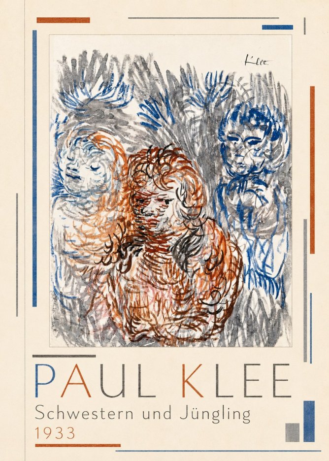 Paul Klee Schwestern Und Jüngling No4 - Juliste