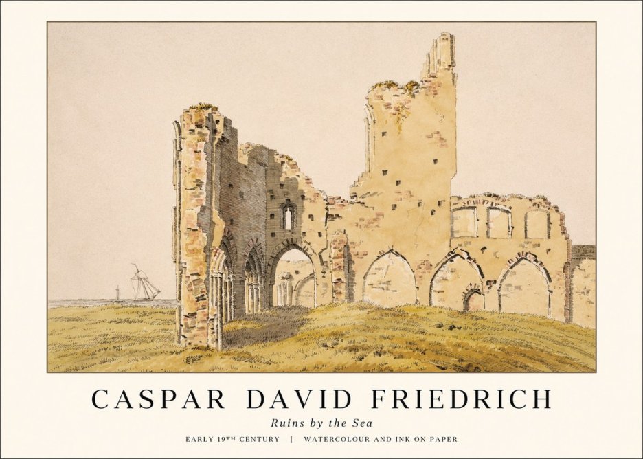 Caspar David Friedrich Ruins by the Sea No1 - Juliste