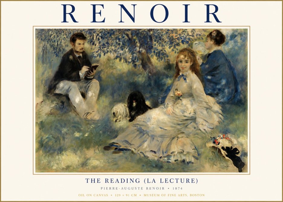 Renoir The Reading (La Lecture) No1 - Juliste